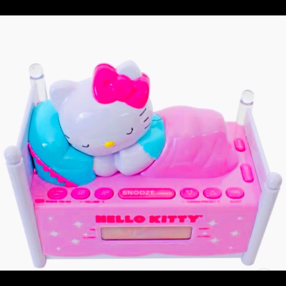 Hello Kitty Sleeping Kitty Dual Alarm Clock